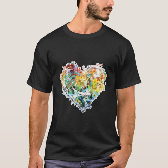 Graffiti Abstract Heart T-Shirt (Front)