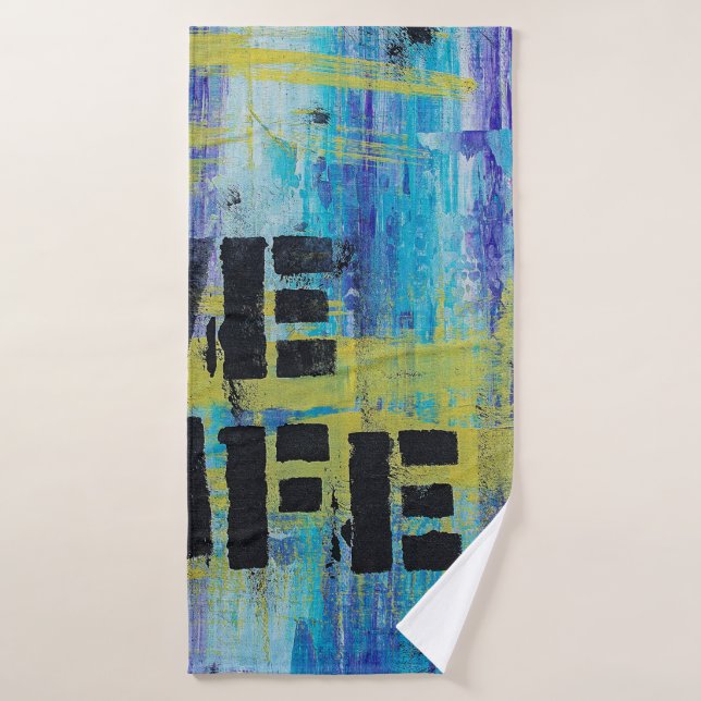 Graffiti abstrait Arrière - plan (Serviette de bain)