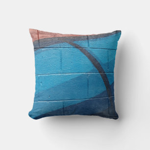 Graffiti Abstrait Coloré Réversible sur un Coussin