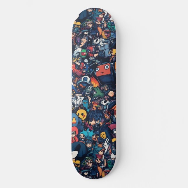 Graffiti Anime Cool Designed Skateboard (Front)