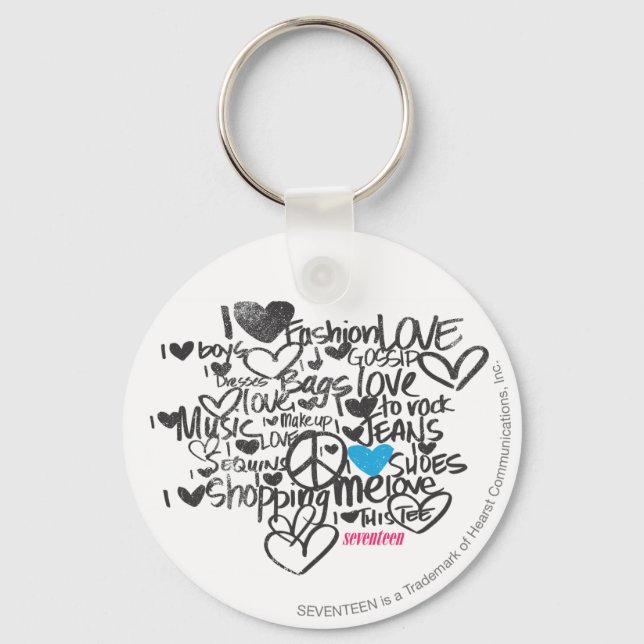Graffiti Aqua Keychain (Front)