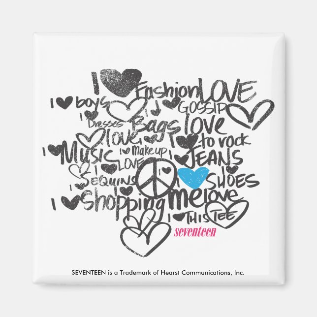 Graffiti Aqua Magnet (Front)