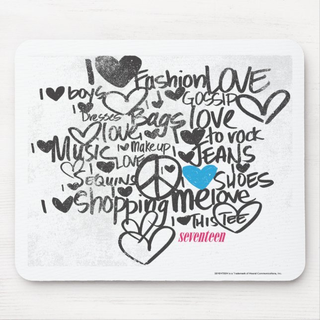 Graffiti Aqua Mouse Pad (Front)