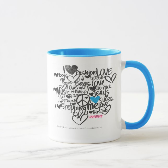 Graffiti Aqua Mug (Right)