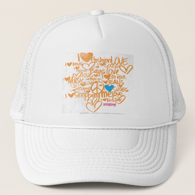 Graffiti Aqua/Orange Trucker Hat (Front)