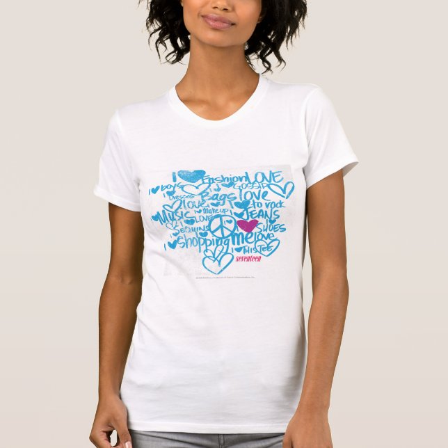 Graffiti Aqua-Purple T-Shirt (Front)