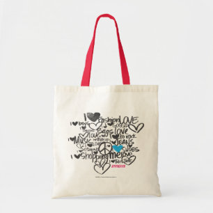 Graffiti Aqua Tote Bag