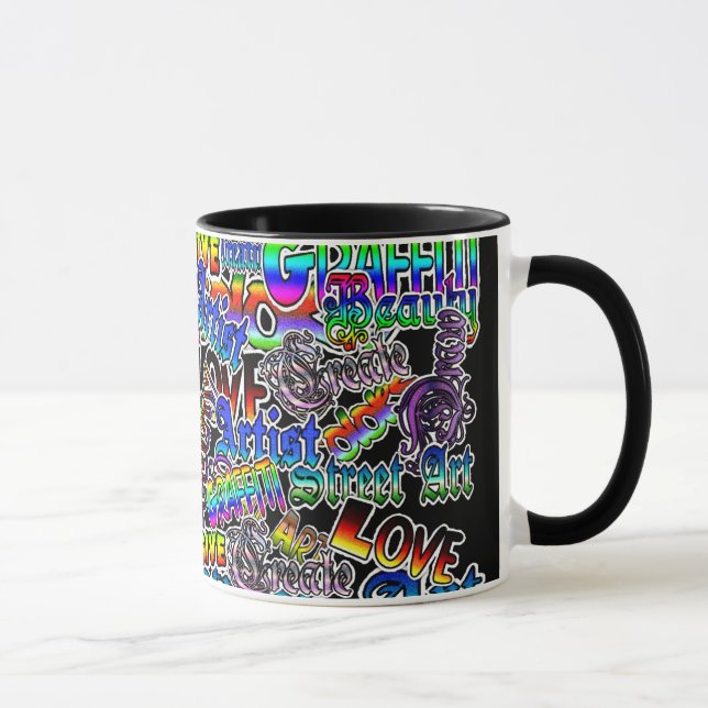 Graffiti "Ar" Termes artistiques Café Mug (Droite)