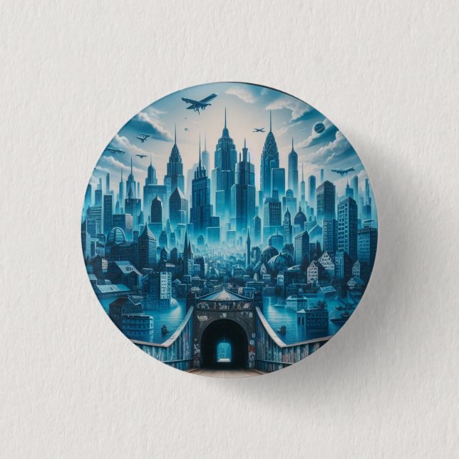 Graffiti Art Badge 1 Inch Round Button (Front)