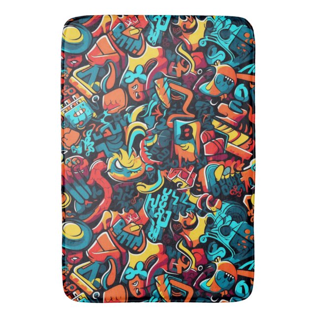 Graffiti Art Bath Mat (Front Vertical)