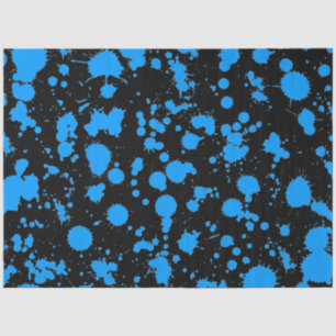 Graffiti Art Black and Blue 90s Splatter Paint Tissue Paper