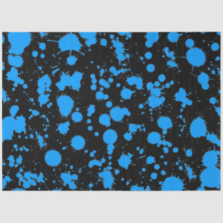 Graffiti Art Black and Blue 90s Splatter Paint Tissue Paper