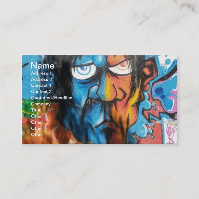 Graffiti Art Bumper Sticker Business Card (Front)