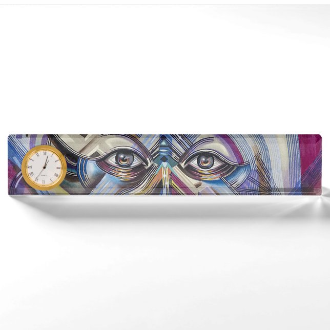 Graffiti Art Eyes Nameplate (Front)