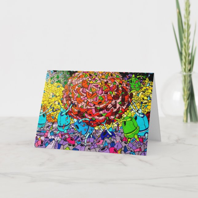 Graffiti Art Greeting Card (Front)