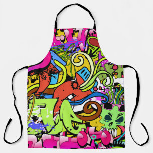 Graffiti Art: Hip-Hop Style Background Apron