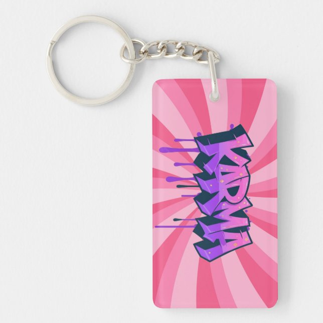 Graffiti art "KARMA" Keychain (Front)
