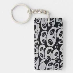Graffiti Art Panda Bears Keychain
