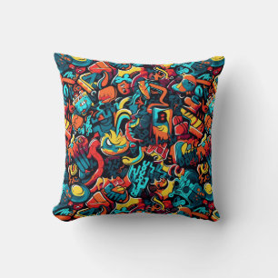 Graffiti Art Throw Pillow