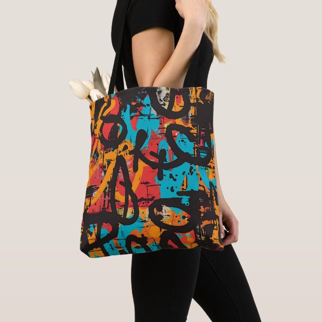 Graffiti Art Tote Bag (Close Up)
