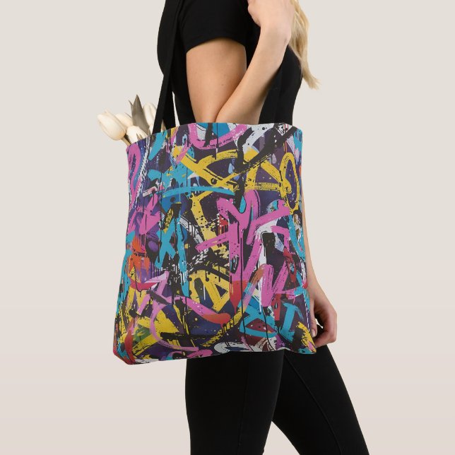 Graffiti Art Tote Bag (Close Up)