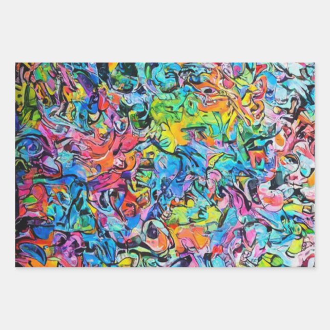 graffiti art wrapping paper sheet (Front)