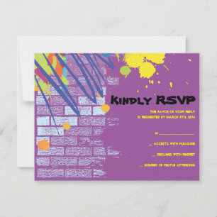 Graffiti Artist Girl Bat mitzvah Invitation Carte 
