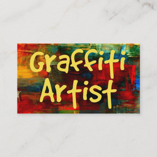 Graffiti Artiste en Carte de visite de peinture (Devant)