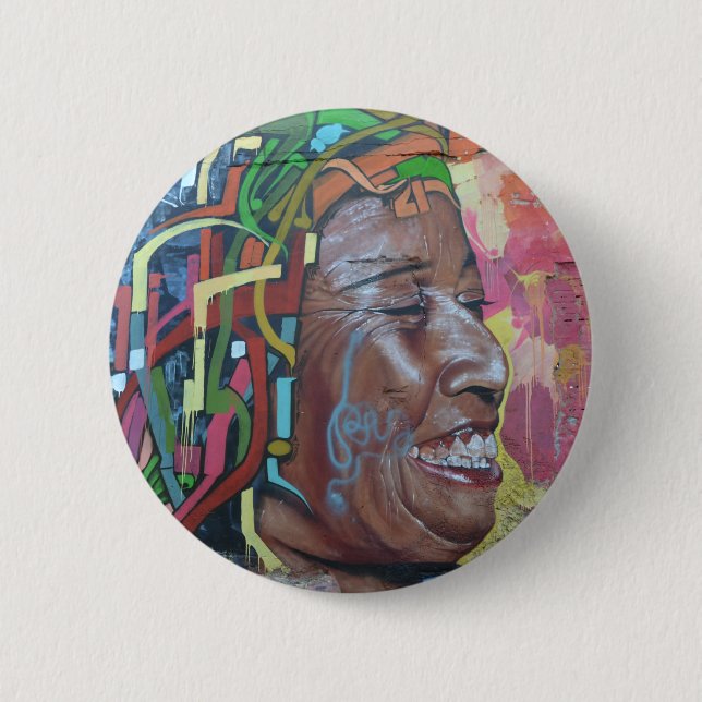 Graffiti Artwork Face 2 Inch Round Button (Front)