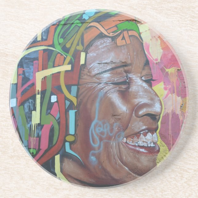 Graffiti Artwork Face Coaster (Front)