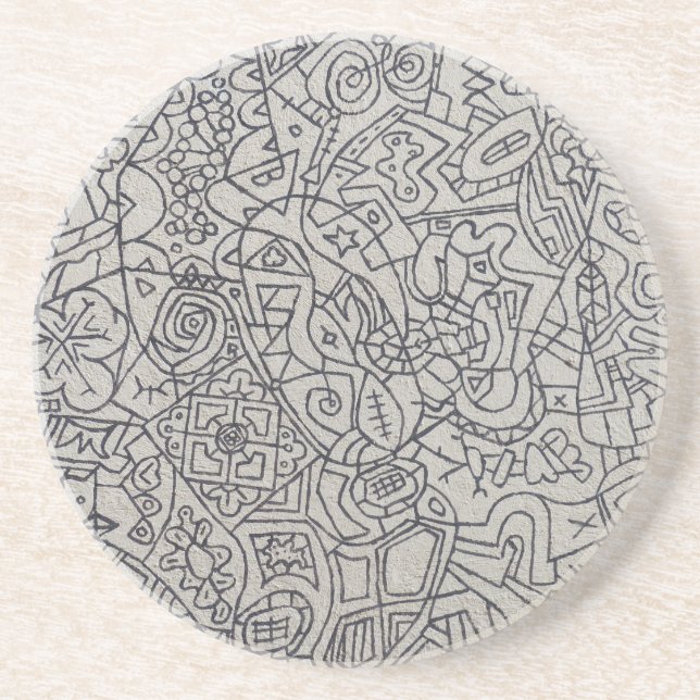 Graffiti Artwork Line Work Coaster (Front)