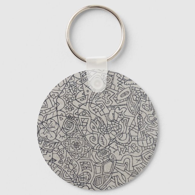 Graffiti Artwork Line Work Keychain (Front)