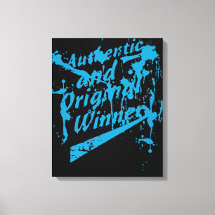 Graffiti Authentic Original Winner Grunge Splatter Canvas Print