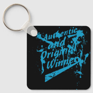 Graffiti Authentic Original Winner Grunge Splatter Keychain