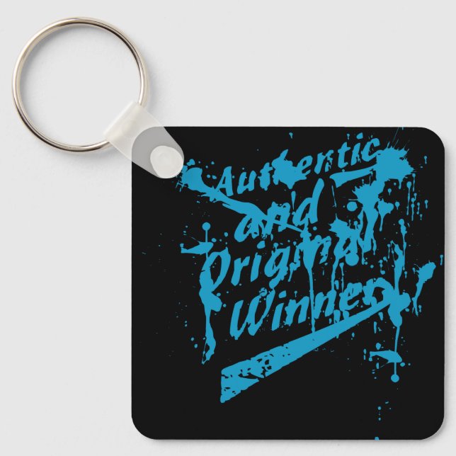 Graffiti Authentic Original Winner Grunge Splatter Keychain (Front)