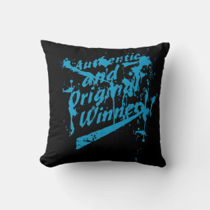 Graffiti Authentic Original Winner Grunge Splatter Throw Pillow