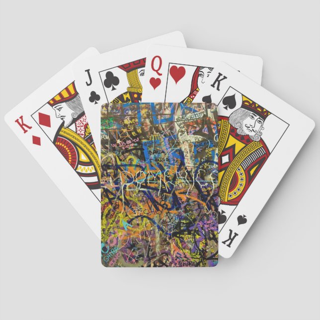 Graffiti Background Playing Cards (Back)