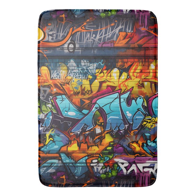 Graffiti Bath Mat (Front Vertical)