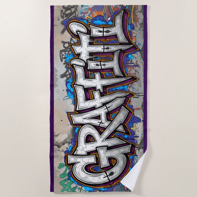 Graffiti Beach Towel (Front)
