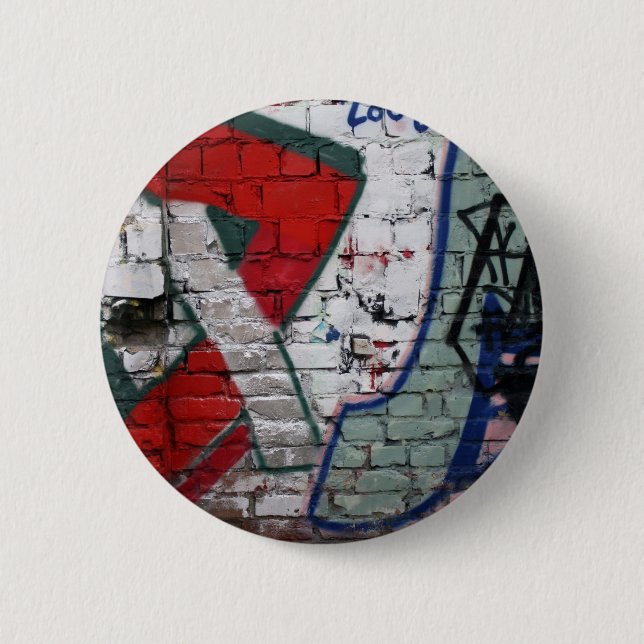 Graffiti, Berlin, Germany 2 Inch Round Button (Front)