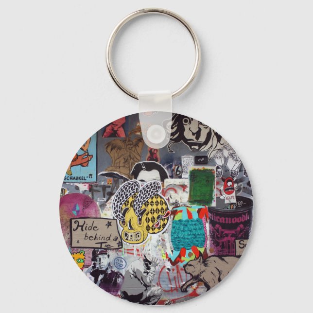 Graffiti, Berlin, Germany Keychain (Front)