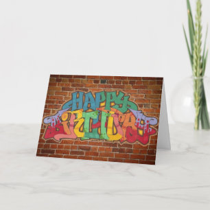Graffiti Birthday Card