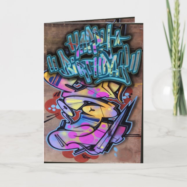 Graffiti birthday card  (Front)
