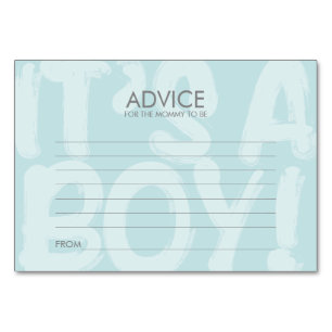 Graffiti Blue Baby Shower Advice Card For Mom