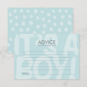 Graffiti Blue Baby shower carte conseil pour maman