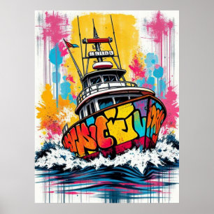 Graffiti Boat Poster