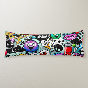 Graffiti body pillow