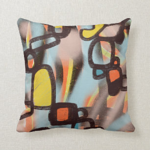 Graffiti Bold Abstract Modern Art Pillows