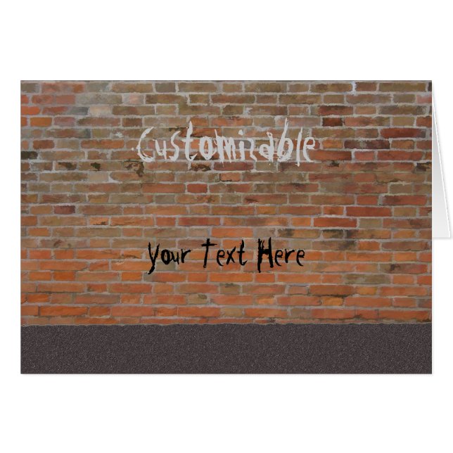 Graffiti Brick Wall Customizable (Front Horizontal)
