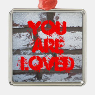 Graffiti Bricks Metal Ornament